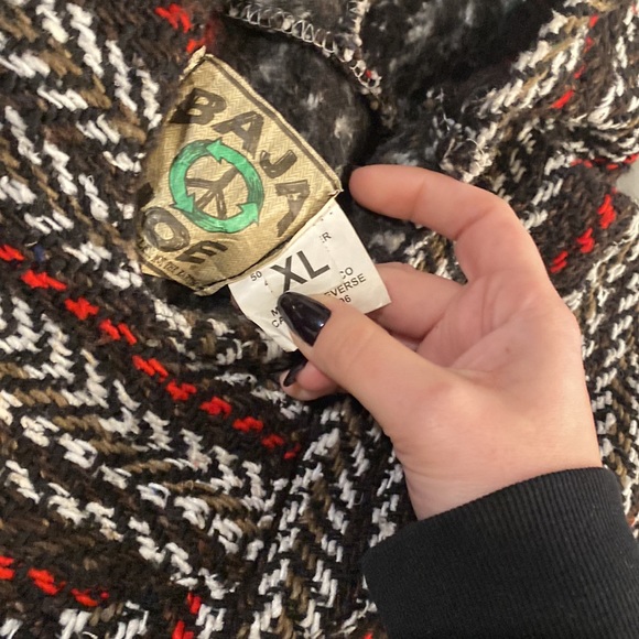 Baja Joe Mexican '70s Inspired Unisex Hoodie Poncho | Pre-Loved - Picture 3 of 6